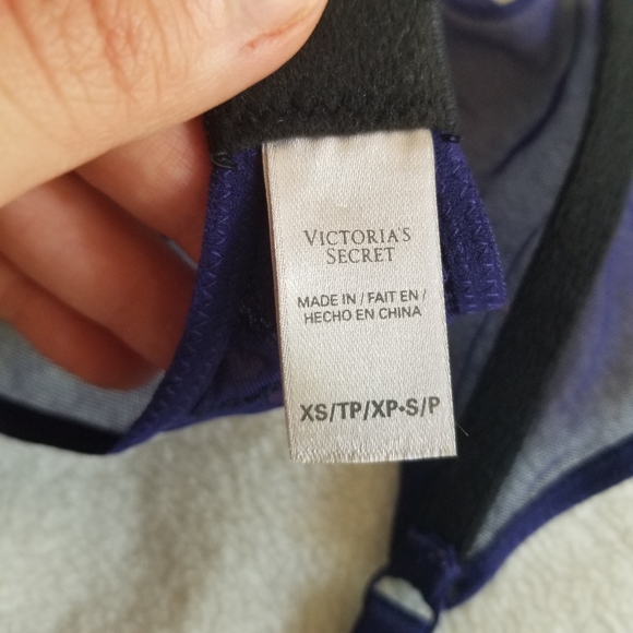 Victoria's Secret Blue/Blk Mesh Garter XS/S - Picture 3 of 4